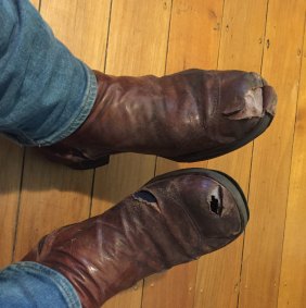 Richard Glover's boots.