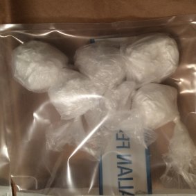 Cocaine allegedly found by ACT Policing in the search of Nomads ACT chapter president Lucas Clark's home.