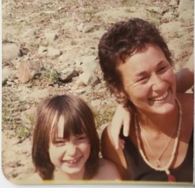 Amber Jackson with her mum at Amazon Acres as a child.