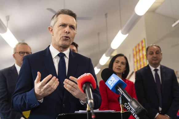 “These nuclear reactors are about as popular as a snake in a sleeping bag”: Education Minister Jason Clare.
