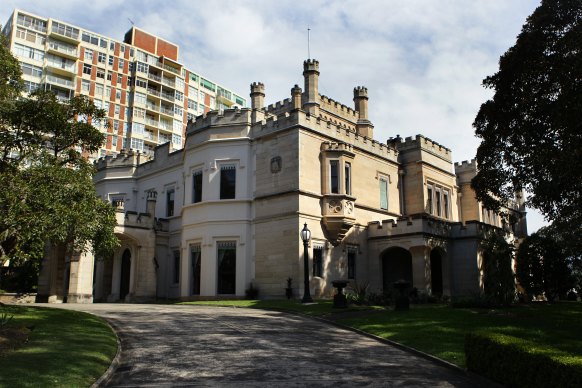 The exterior of Swifts mansion in Darling Point.