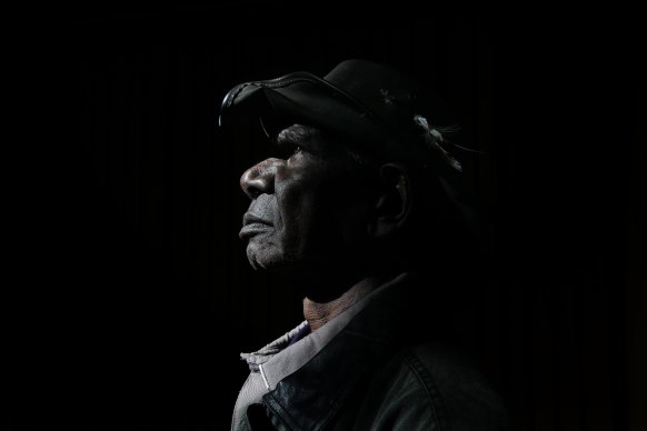 David Dalaithngu ahead of the National Indigenous Arts Awards where he received a Red Ochre Award for a lifetime of achievement.