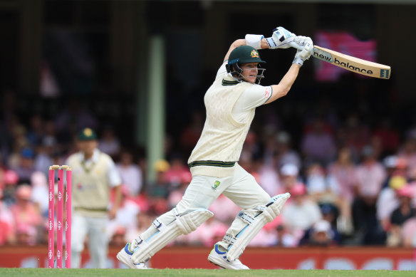On the up: Steve Smith will open the batting for Australia this week.