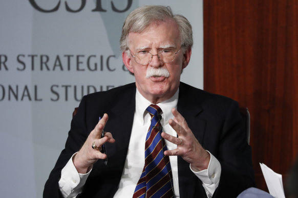 Former national security adviser John Bolton speaks at the Centre for Strategic and International Studies in Washington in 2019.