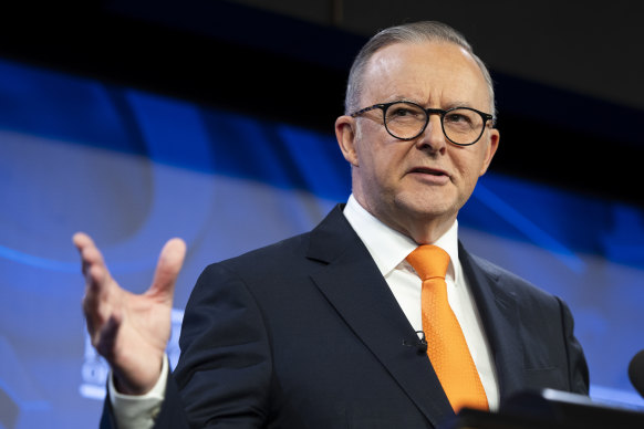 Prime Minister Anthony Albanese at the National Press Club last week.