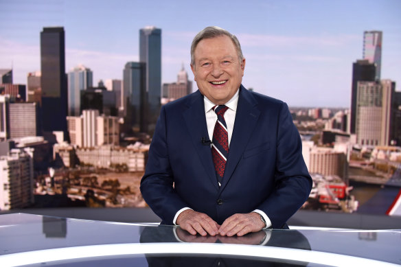 This year newsreader Peter Hitchener celebrates half a century at Nine. 