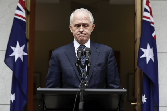 Prime Minister Malcolm Turnbull addresses the media on Thursday, April 23, 2018.