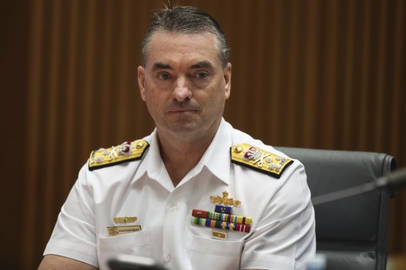 Vice Admiral Jonathan Mead during the Senate estimates hearing.