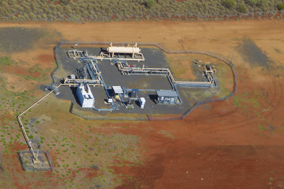 A Santos coal seam gas well near Roma, Queensland on October 31 (file image).