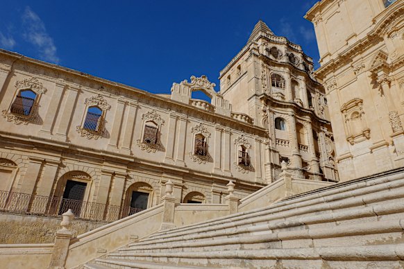 Noto in Sicily. The island is quiet in winter.