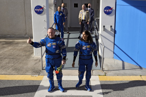 NASA astronauts Butch Wilmore (left) and Suni Williams.