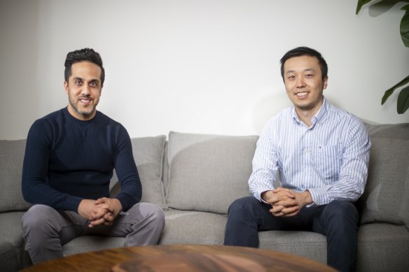 Snapcommerce founders Hussein Fazal and Henry Shi.
