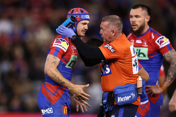 Kalyn Ponga has a history of concussions with one head knock ending his 2022 season early.