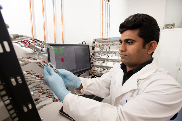 Associate Professor Deepak Dubal in the lab.