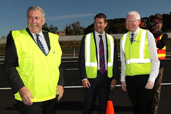 An effective local MP and soon-to-be minister: Ward with former premier Mike Baird in 2015.
