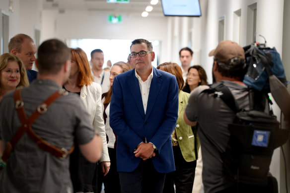 Premier Daniel Andrews toured the Victorian Heart Hospital in Clayton on Sunday.