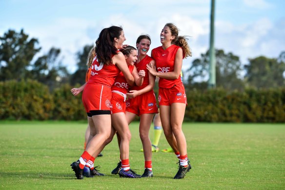 The complete pathway from grassroots to the AFLW is almost in place for Swans academy players Amelia Anderson, Willow Smith, Kyla Tracey and Jess Doyle.