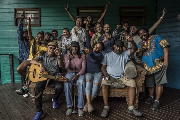 Jake Savona with his Jamaican/Cuban supergroup, Havana Meets Kingston.