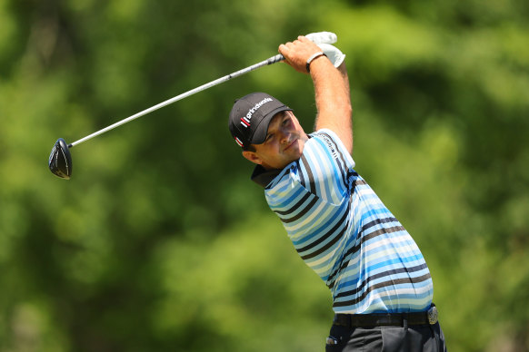 Patrick Reed of the United States plays his shot last week.