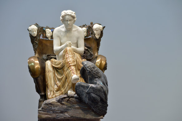 Kitsch’s main distinction is obviousness. To look at Max Klinger’s sculpture is to see Beethoven as a god-like genius.