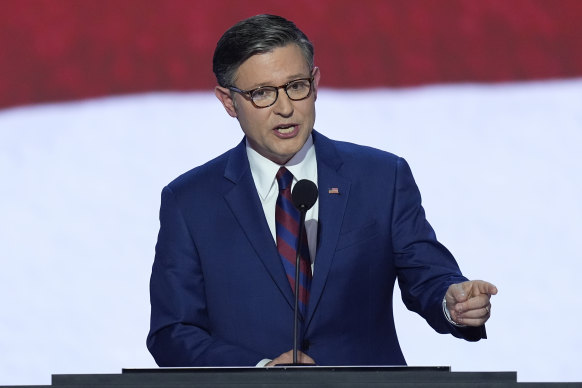 Mike Johnson during the Republican National Convention.