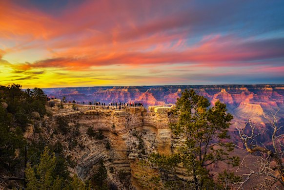 Sunset over Mather Point.