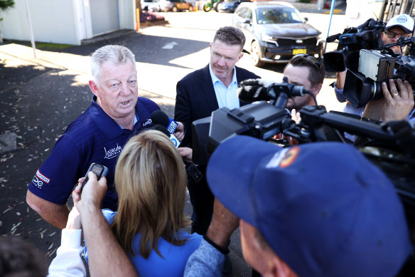 Bulldogs supremo Phil Gould after Trent Barrett was moved on by the club.