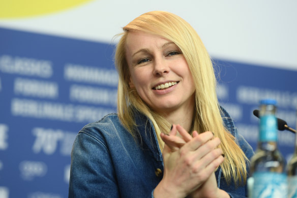 Australian filmmaker Kitty Green at the press conference for The Assistant at the 70th Berlinale International Film Festival.
