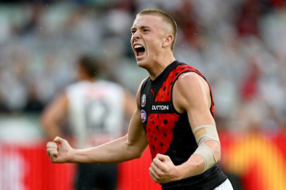 Nate Caddy had a breakout game for Essendon.