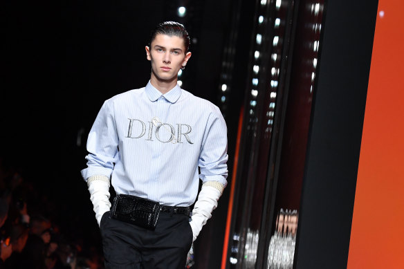 Model royal: Count Nikolai walks for Dior  in Paris.