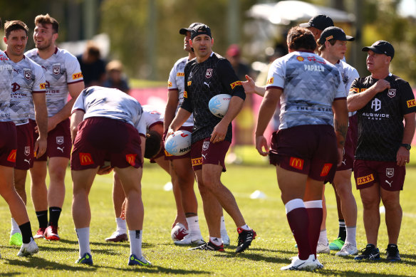 Billy Slater is at the end of his first week in camp as Queensland State of Origin coach.