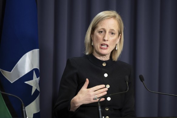 Finance Minister Katy Gallagher. 