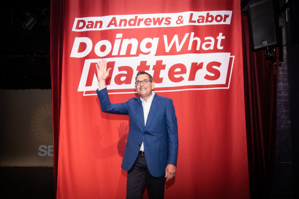 Premier Daniel Andrews launches the Labor election campaign on Sunday.