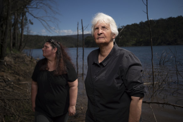 Gundungurra traditional owners in the Blue Mountains, from left, Kazan Brown and Aunty Sharyn Halls, a Gundungurra woman.