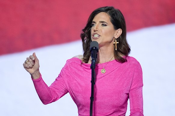 Congresswoman Nancy Mace  speaking during the Republican National Convention in Milwaukee last year.