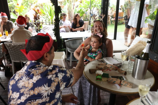 Expats were among those who went to an "orphans' Christmas" lunch at The Winery in Surry Hills. 