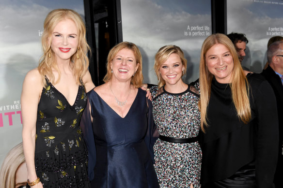 Nicole Kidman, Moriarty, Reese Witherspoon and producer Bruna Papandrea at the after party of HBO’s Big Little Lies in Hollywood in 2017.