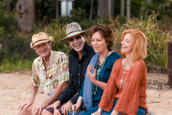 Bryan Brown, Richard E Grant, Greta Scacchi and Heather Mitchell in Palm Beach, directed by Rachel Ward. 
