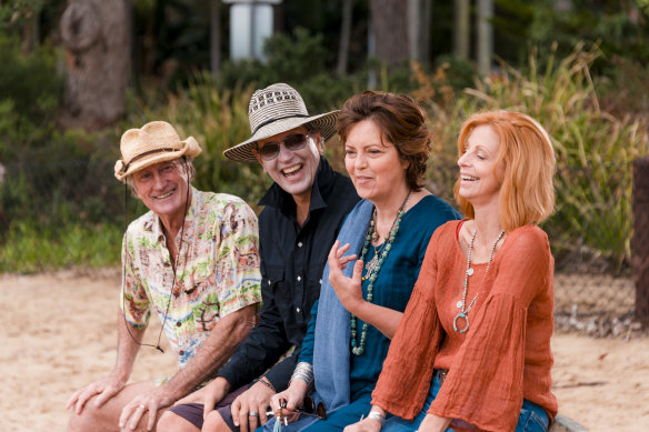 Bryan Brown, Richard E Grant, Greta Scacchi and Heather Mitchell in Palm Beach, directed by Rachel Ward. 