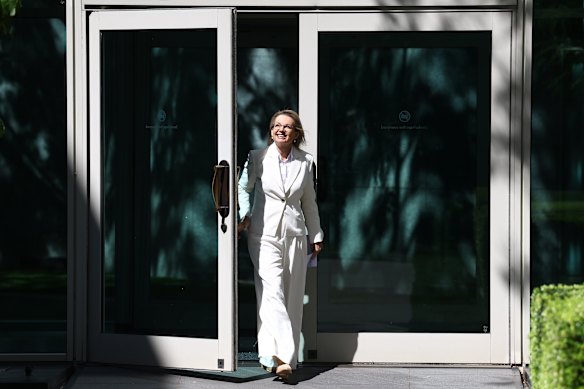 Sussan Ley last week before announcing her departure from politics.