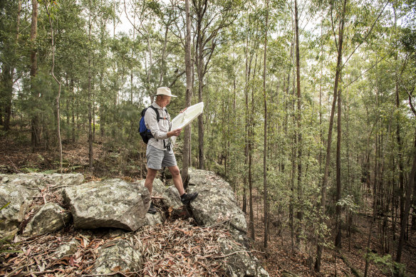 Bushwalking guide and map trainer Ashley Burke. 