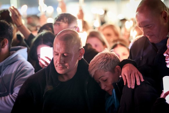 Emotions were raw as thousands of people joined Aiden Becker’s family for the gathering. 