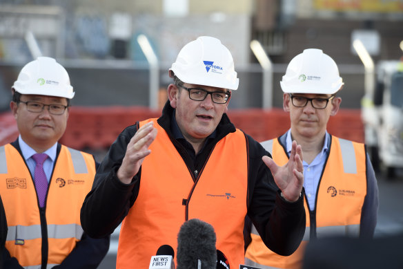 Premier Daniel Andrews is expecting more funding from federal Labor for his Suburban Rail Loop project.