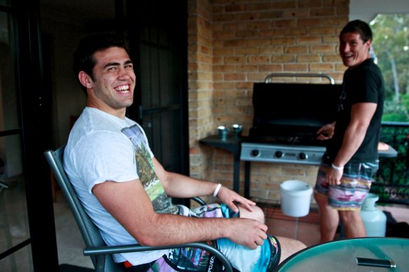 Dale Finucane and Josh Jackson as fresh-faced Bulldogs rookies in 2012 and the barbecue that never had any gas in it.