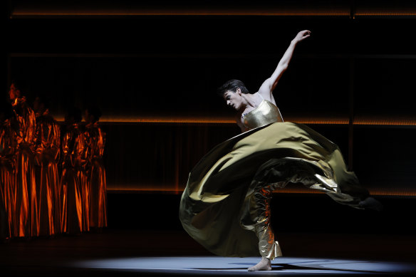 Elijah Trevitt performs in <i>Annealing</i> as part of the Australian Ballet’s triple bill <i>Instruments of Dance</i>.