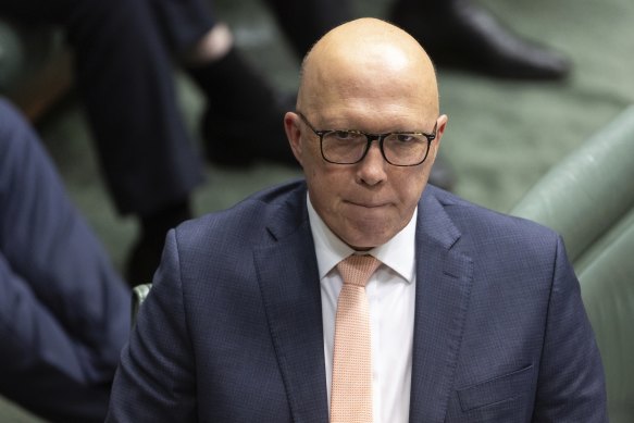 Opposition Leader Peter Dutton during the most recent sitting of parliament.