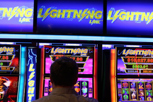 Lights on: Poker machine revenue is still a crucial part of the Blues’ bottom line.
