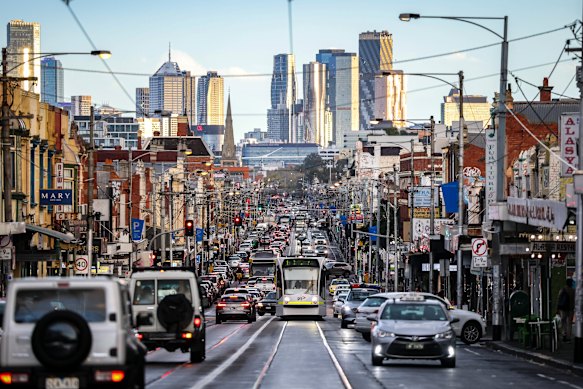 Sydney Road in Brunswick on Wednesday.