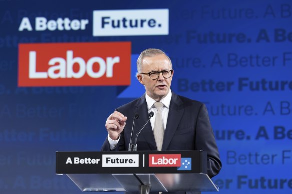 Opposition Leader Anthony Albanese at the Labor Party campaign launch in Perth.