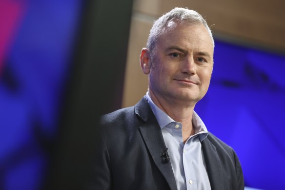 Simon Holmes a Court during his National Press Club address earlier this year. 